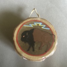 Vtg Native American Bison Drum