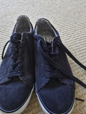Moshulu Suede Navy Blue Trainer Size 4 Excellent Condition Comfortable Shoes