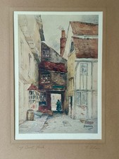 F. Robson print – Pump Court, York – framed and mounted