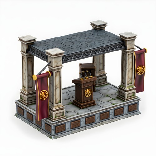 Grandstand diorama piece - diorama, |