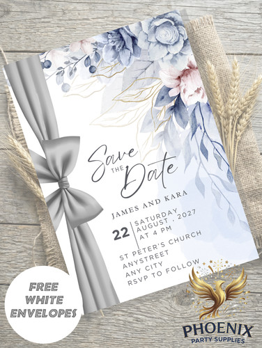 Personalised blue floral - blue,