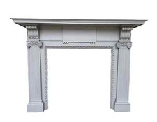 Reclaimed Antique Victorian / Edwardian Wooden Painted Living Room Fire Surround