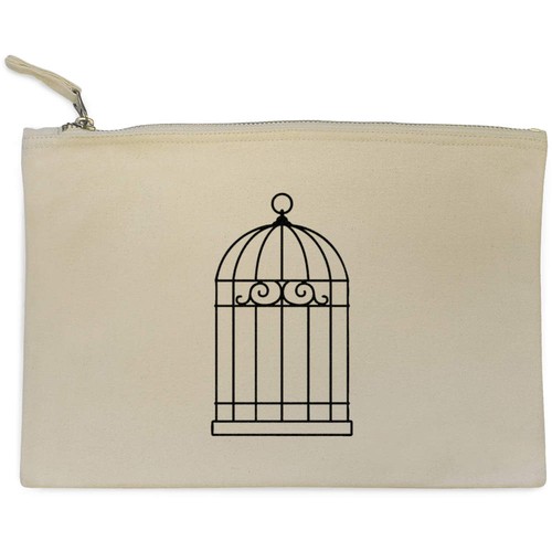 Bird cage canvas zip - cage', clutch