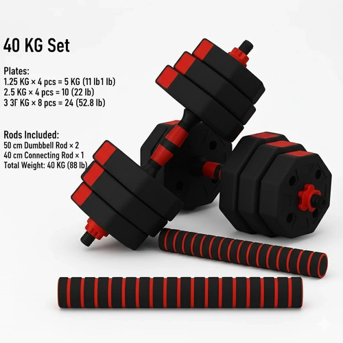 Adjustable octagonal dumbbell - adjustable,