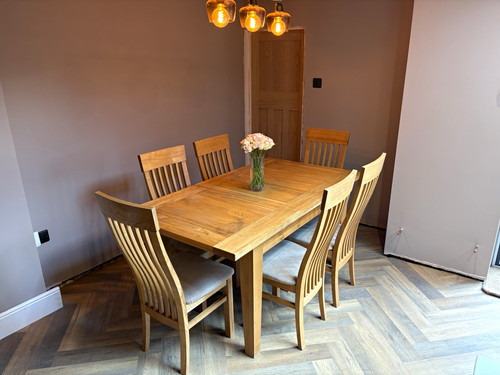 Solid oak dining - dining, table