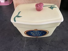Walt Disney Beauty And The Beast Ceramic Butter Dish By Clover 