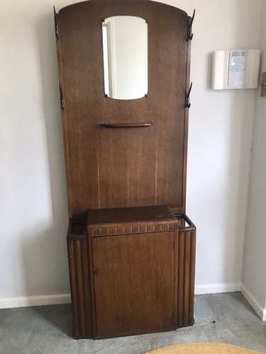Antique wooden hall - stand, with