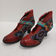 Socofy Boots Womens Size UK 5 EUR 38 Multicoloured Leather RMF31-CAP