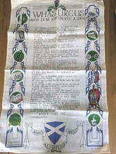 Vintage Scottish tea towel -