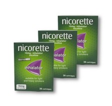 Nicorette 15mg Inhalator 36 Cartridges x 3 Quit Smoking Aid 