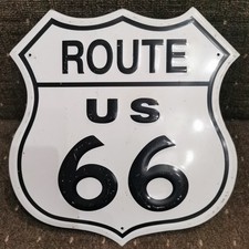 Route 66 Metal Sign Shield Man Cave Bar Garage Decor USA