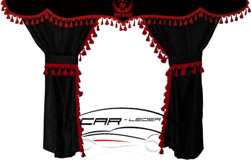 Truck curtains black red - black,