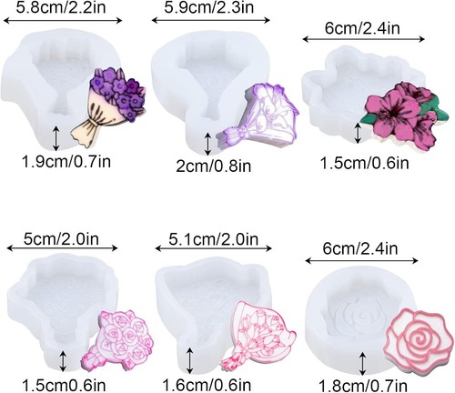 Set silicone flower - 6,