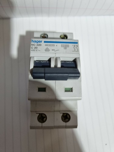 Nc220 hager 20a mcb 2 - nc220,