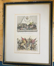 Antique William Hogarth Print, Crowns, Mitres& Maces Framed & Glazed