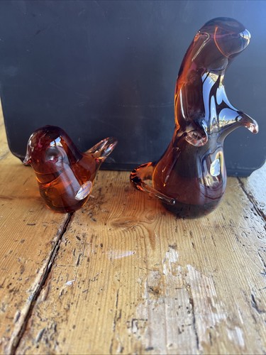 Vintage wedgwood amber glass - amber,