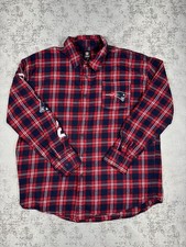 NFL New England Patriots Checkered Flannel Shirt Men’s Medium