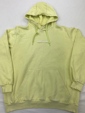 Adidas hoodie size Large yellow embroidered logo spellout