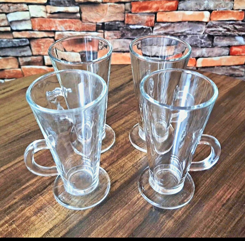 4pc clear glass - 4pc, latte