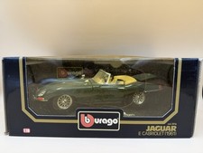 Burago 1/18 Cod 3016 1961 Jaguar E-Type Cabriolet in British Racing Green Boxed