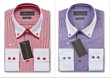 RED STRIPED MENS SHIRT SMART