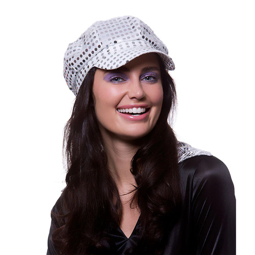 Sequin cap silver disco - sequin,