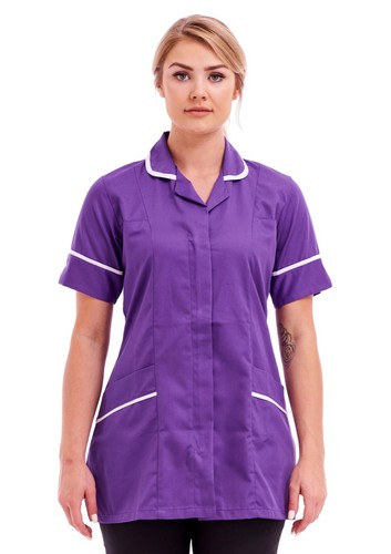 Purple ladies collared tunic - collared,