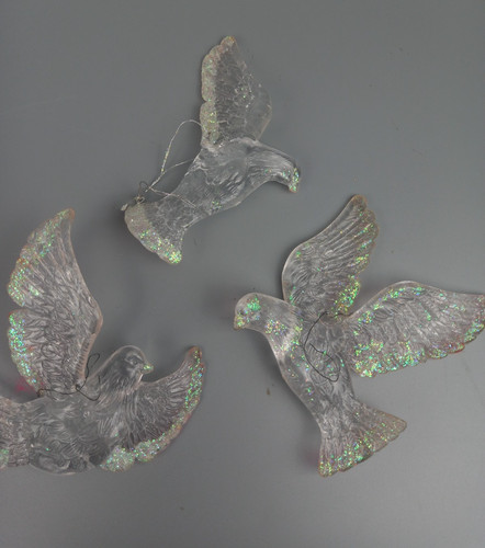 Vintage large 10x 8cms glitter - large,