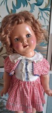 Composition 18 Inch Vintage Doll Shirley Temple Look Alike 1930s