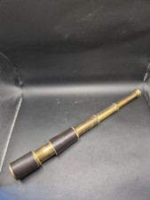 Vintage Ross London Brass & Leather 16in Telescope