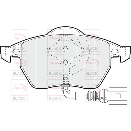 Brake pads set for bora - set, vw