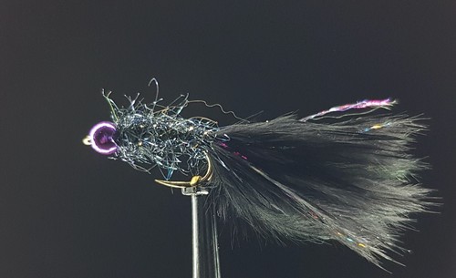Black woolly bugger trout - x,
