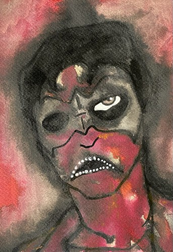 Injured robin horror art - robin”,