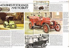 Old DAIMLER Cars Article /