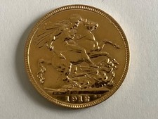 1912 King George V Full Gold Sovereign in capsule