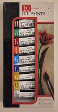 Pack Of 10 Oil Paints x 12ml each Tube 9 unused, 1 x 2/3 full.