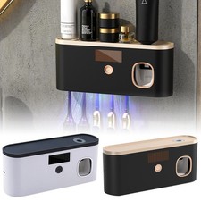 Intelligent Toothbrush Sanitizer Holder Automatic UV Sterilization Wall Mounted
