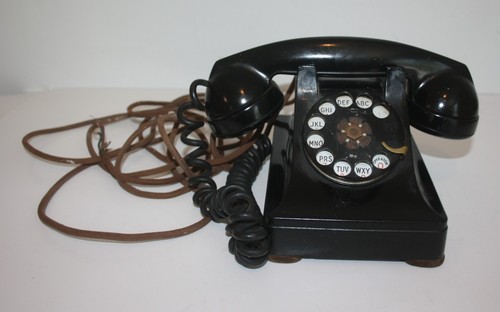 Vintage black bakelite rotary - vintage,