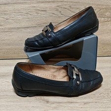 Womans Gabor Hovercraft Black Leather Slip on Shoes  Size Uk 5.5