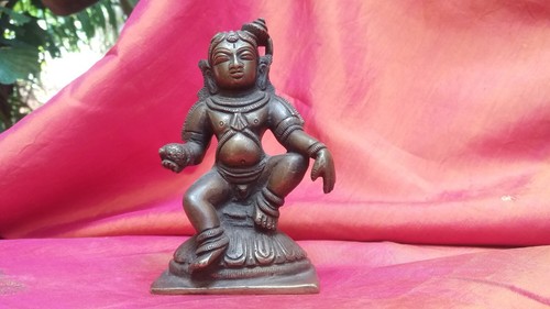 Baby krishna antique - baby, bronze