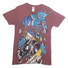 ED HARDY Tiger Mens T-Shirt Maroon S