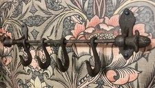 Vtg Iron  Rail & 4 Metal