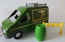 Fireman Sam Mike Floods Van Toy Green Push Along Vehicle Handyman Prism 2011
