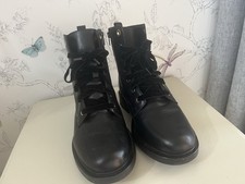 Ladies Black Chunky Extra Wide Fit EEE Boots Size 6.5 NEXT FOREVER COMFORT VGC