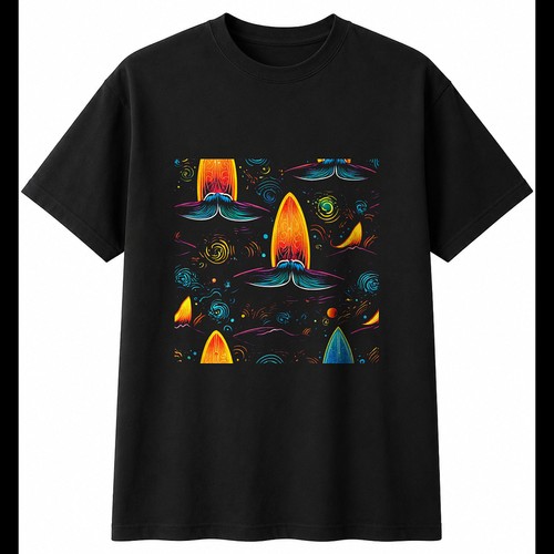 Surfboard colourful retro mens - colourful,