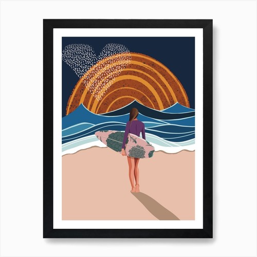 Surfer girl with - surfer,