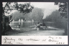 1902 Cumbria Real Photo style P/C BOWNESS FERRY NAB STEAM FERRY LAKE WINDERMERE