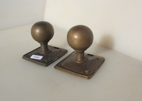 Antique bronze door knobs - antique,
