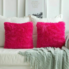 40CM x 40CM Fluffy Pillow Case Faux Soft Plush Cover Cushion Home Bed Sofa Decor