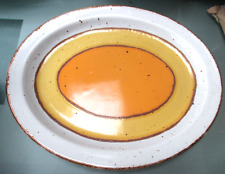 Vintage Midwinter Stonehenge Sun Large Oval Serving Platter plate Mid Century